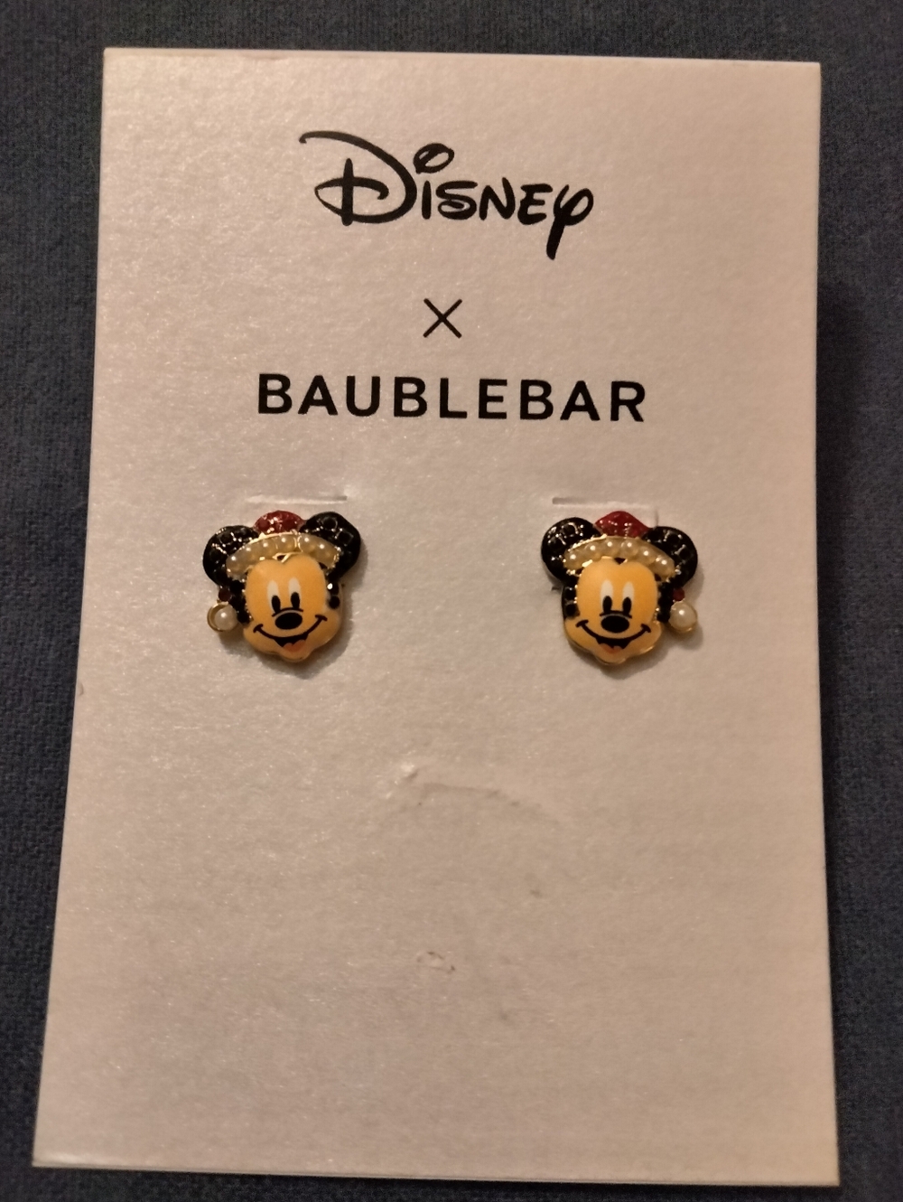 Disney X BAUBLEBAR stud earrings Mickey in Santa hat Christmas Holiday